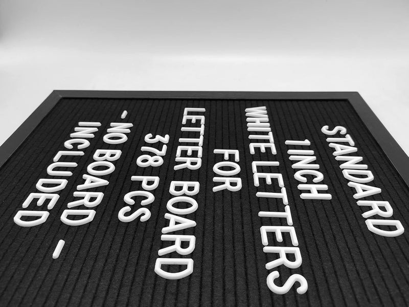 G GAMIT Felt Letter Board Letters Set - Pre-cut 378pcs Standard 1inch White Letters Only (No Board Included) - Image 4